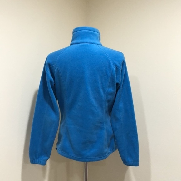 Columbia Fleece Jacket Size Medium Cerulean Blue Full Zip - Picture 4 of 9